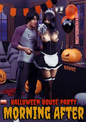 Порно комикс Домашняя вечеринка на Хэллоуин. Часть 2. Halloween House Party. Hawke