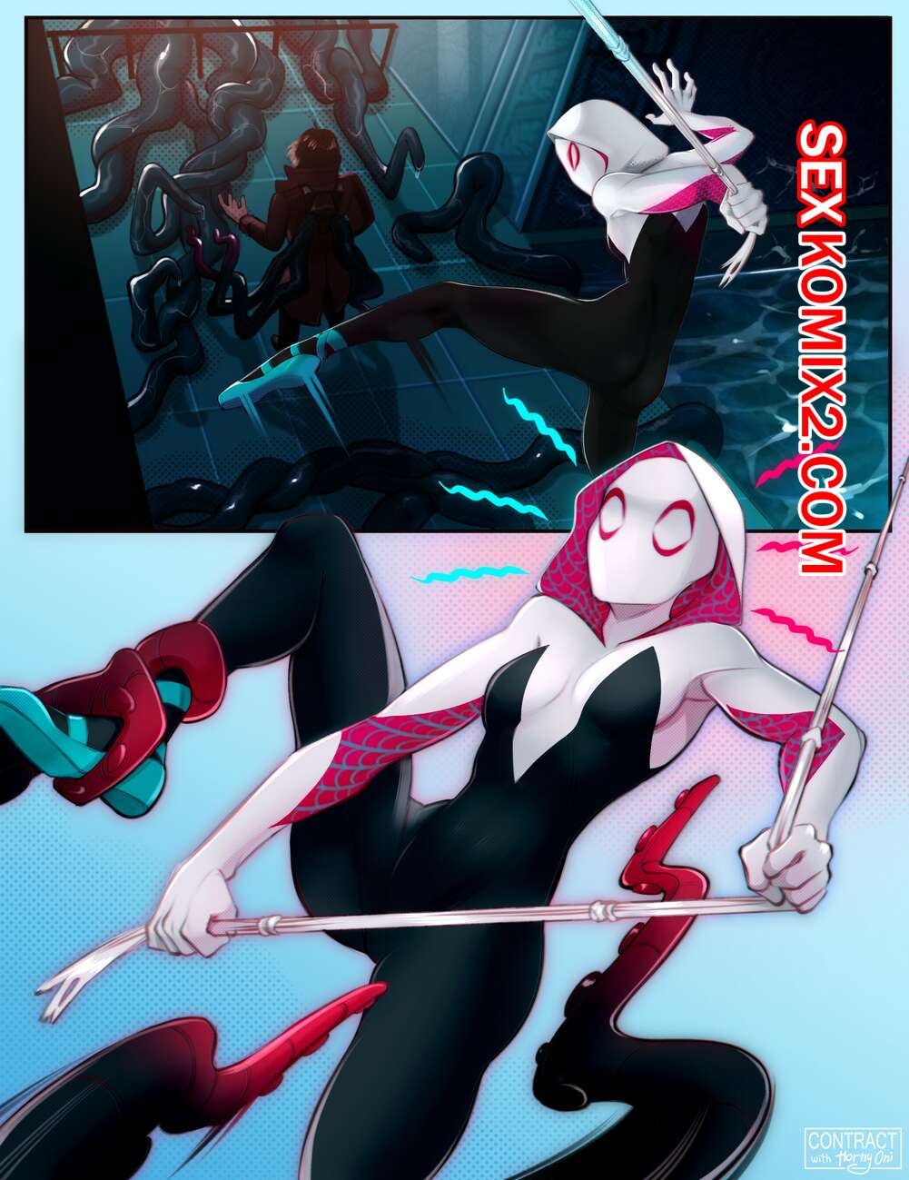 ✅️ Порно комикс Гвен. Контракт с Пауком Гвен. Contract with Spider Gwen.  Horny Oni секс комикс сисястая блондинка Гвен | Порно комиксы на русском  языке только для взрослых | sexkomix2.com