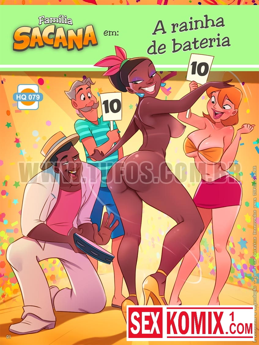 Порно комикс Похотливая семейка. Часть 79. Королева барабанов. Португальский.