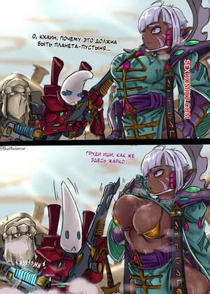 Порно комикс Warhammer. Эльдарка и её Монкей. DrunkRembrancer